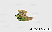 Satellite 3D Map of KIENI WEST, single color outside