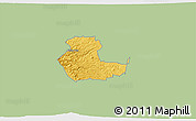 Savanna Style 3D Map of KIENI WEST, single color outside
