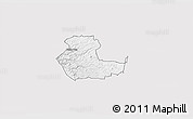 Silver Style 3D Map of KIENI WEST, single color outside