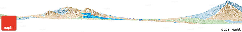 Political Horizon Map of KIENI WEST, lighten