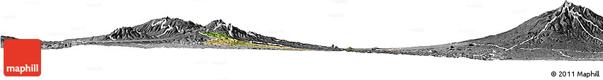Satellite Horizon Map of KIENI WEST, desaturated