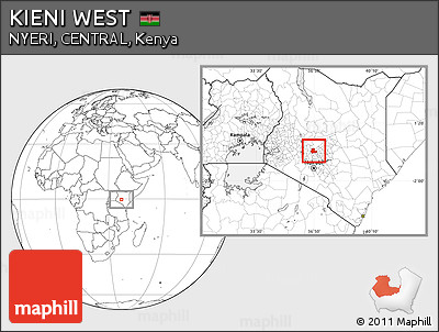 Blank Location Map of KIENI WEST