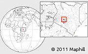 Blank Location Map of KIENI WEST, highlighted grandparent region