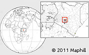 Blank Location Map of KIENI WEST, highlighted parent region, highlighted grandparent region