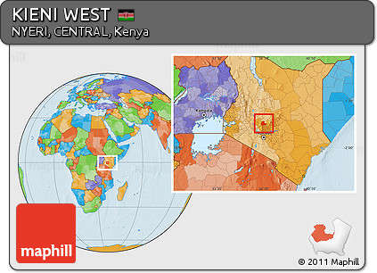 Political Location Map of KIENI WEST