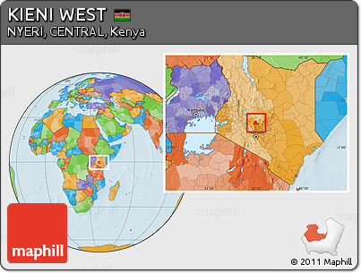 Political Location Map of KIENI WEST
