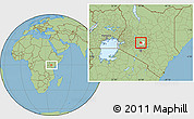Savanna Style Location Map of KIENI WEST, highlighted parent region