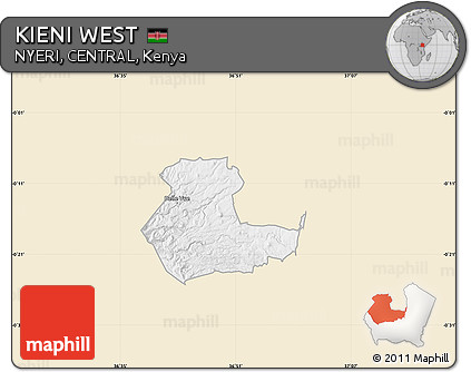 Classic Style Map of KIENI WEST, single color outside