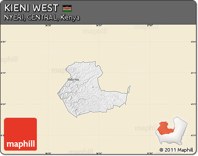 Classic Style Map of KIENI WEST, single color outside