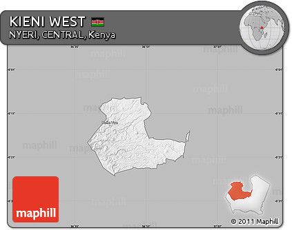 Gray Map of KIENI WEST, single color outside