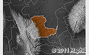 Physical Map of KIENI WEST, darken, desaturated