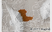 Physical Map of KIENI WEST, lighten, semi-desaturated