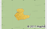 Savanna Style Map of KIENI WEST, single color outside