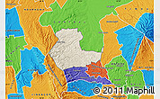 Shaded Relief Map of KIENI WEST, political outside