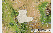 Shaded Relief Map of KIENI WEST, satellite outside
