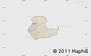Shaded Relief Map of KIENI WEST, single color outside