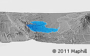 Political Panoramic Map of KIENI WEST, desaturated
