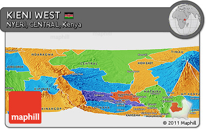 Political Panoramic Map of KIENI WEST