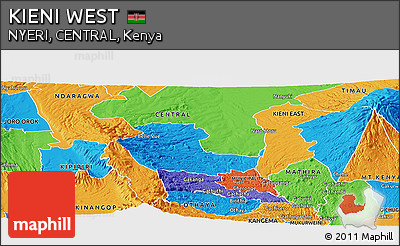 Political Panoramic Map of KIENI WEST