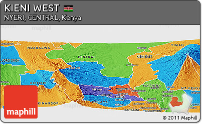 Political Panoramic Map of KIENI WEST