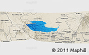 Political Panoramic Map of KIENI WEST, shaded relief outside