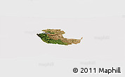 Satellite Panoramic Map of KIENI WEST, cropped outside