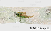 Satellite Panoramic Map of KIENI WEST, lighten