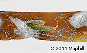 Satellite Panoramic Map of KIENI WEST, physical outside