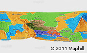 Satellite Panoramic Map of KIENI WEST, political outside
