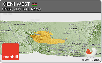 Savanna Style Panoramic Map of KIENI WEST