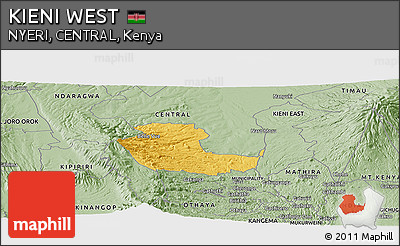 Savanna Style Panoramic Map of KIENI WEST
