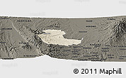 Shaded Relief Panoramic Map of KIENI WEST, darken