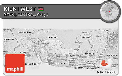 Silver Style Panoramic Map of KIENI WEST