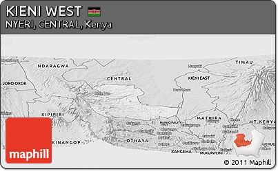 Silver Style Panoramic Map of KIENI WEST