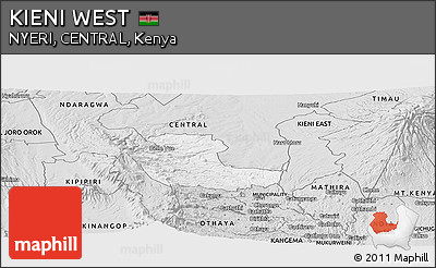 Silver Style Panoramic Map of KIENI WEST
