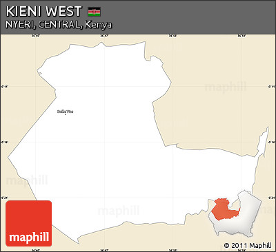 Classic Style Simple Map of KIENI WEST, single color outside