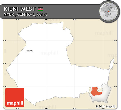 Classic Style Simple Map of KIENI WEST, single color outside