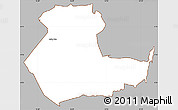 Gray Simple Map of KIENI WEST, cropped outside