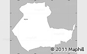 Gray Simple Map of KIENI WEST, single color outside