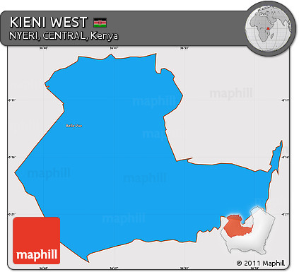 Political Simple Map of KIENI WEST, cropped outside