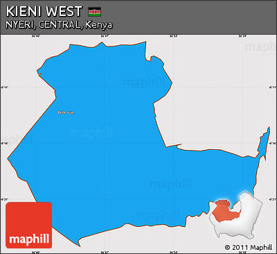 Political Simple Map of KIENI WEST, cropped outside
