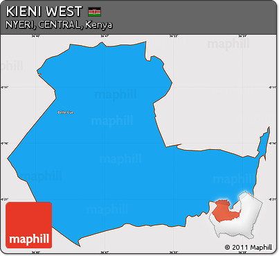 Political Simple Map of KIENI WEST, cropped outside