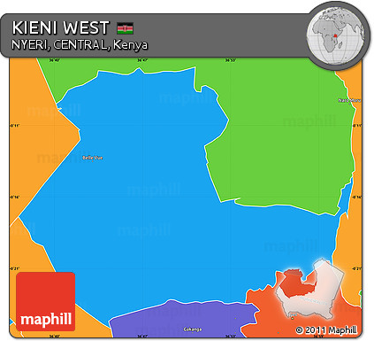 Political Simple Map of KIENI WEST