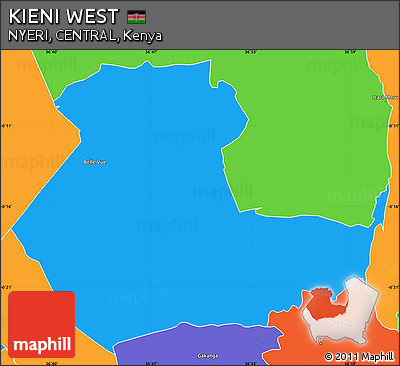 Political Simple Map of KIENI WEST