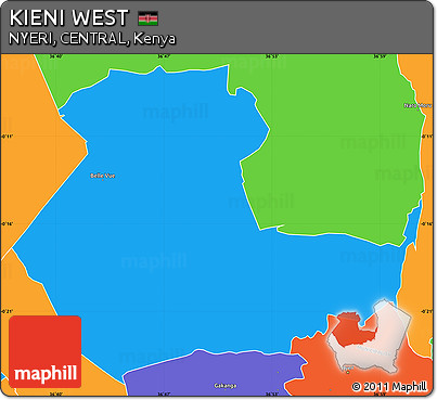 Political Simple Map of KIENI WEST