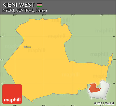 Savanna Style Simple Map of KIENI WEST, single color outside