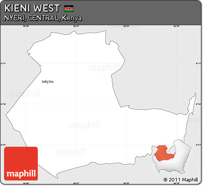 Silver Style Simple Map of KIENI WEST, single color outside