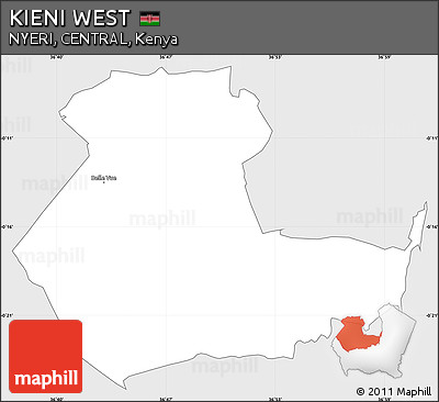 Silver Style Simple Map of KIENI WEST, single color outside