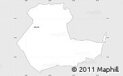 Silver Style Simple Map of KIENI WEST, single color outside