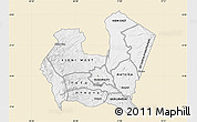 Classic Style Map of NYERI, single color outside